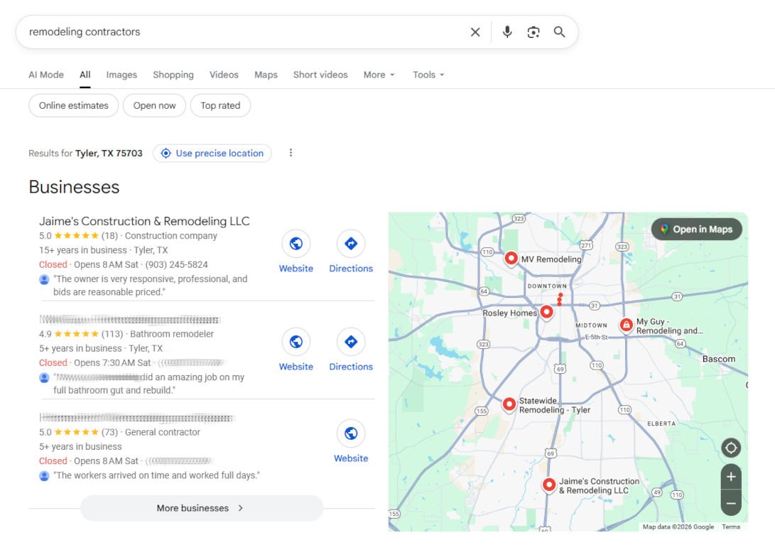 google maps quien recibe llamadas